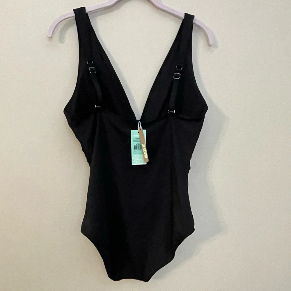 Sea Level Australia Swimsuit Sz 10 Longline Black One Piece Dark Romance NWT - Picture 5 of 11
